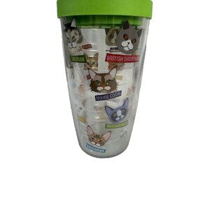 Tervis Tumbler 16 Oz Cup Cats Green Slide Lid Double Wall Insulated travel hot